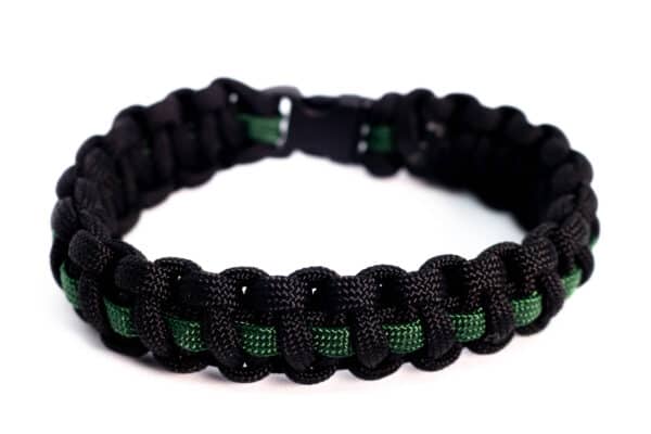 Paracord Wristband – Green Line