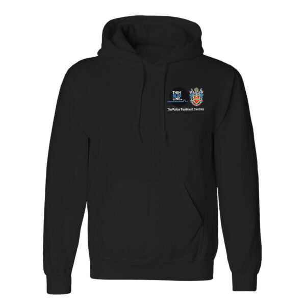 ThinBlueLineUK  - Mens Hoodie with ThinBlueLineUK/Police Treatment Centres Logo
