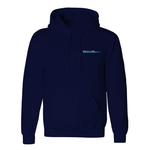 ThinBlueLineUK  - Mens Hoodie with ThinBlueLineUK Logo (single line)