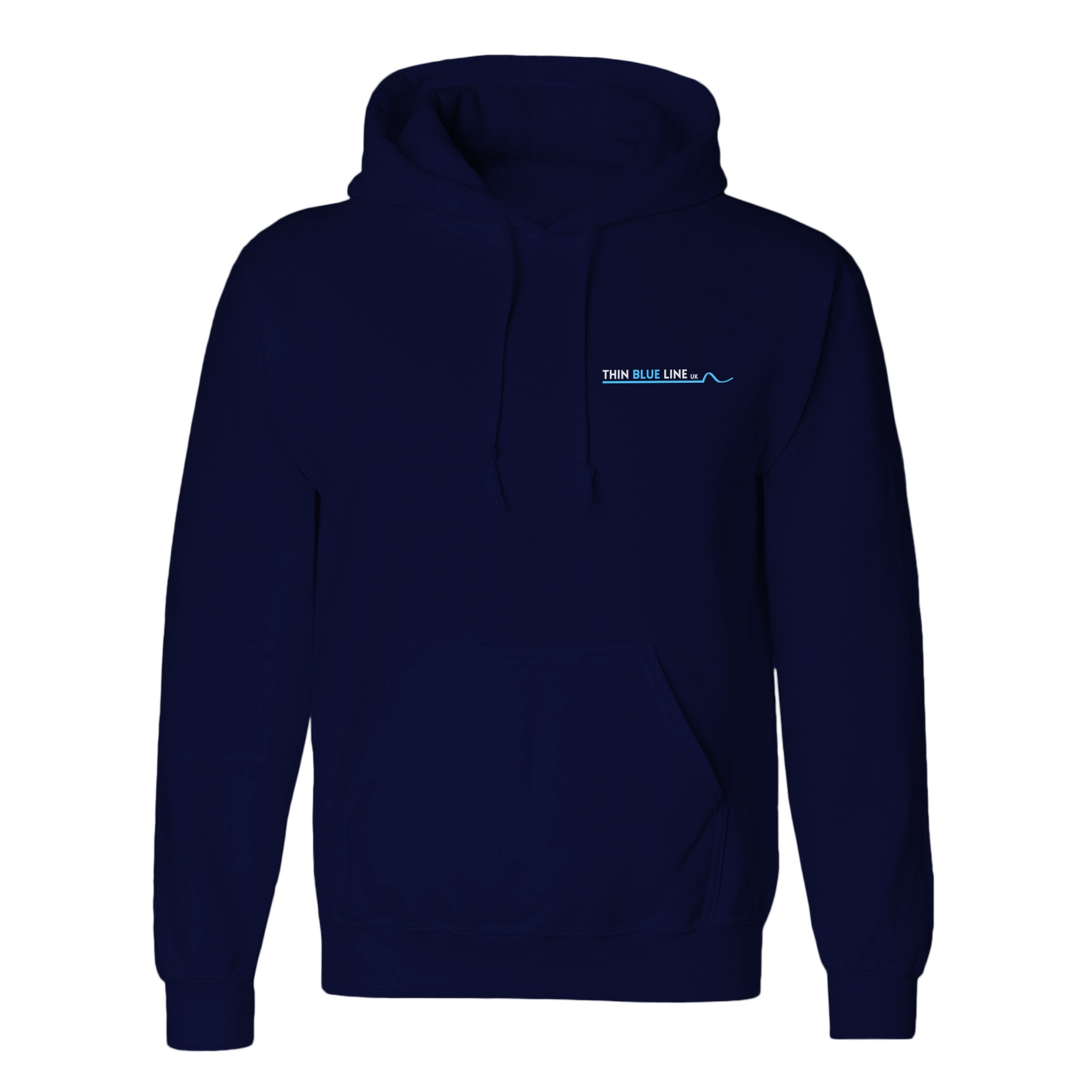 ThinBlueLineUK - Mens Hoodie with ThinBlueLineUK Logo (single line ...