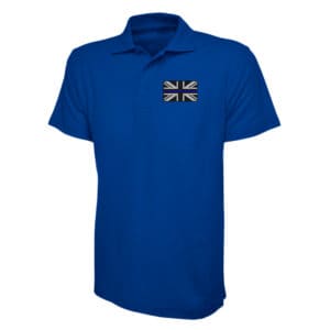 ThinBlueLineUK  - Polo Shirt with Union Flag/Blue Line